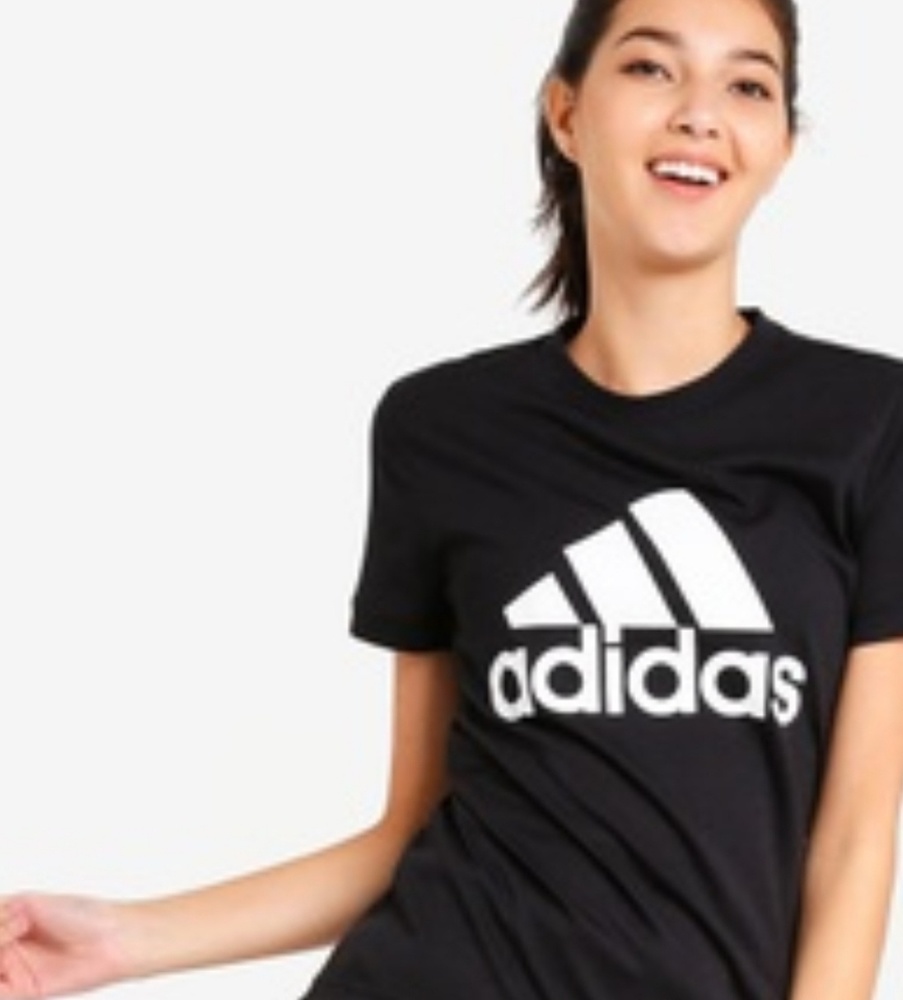 Womens Adidas slim fit basic logo t shirt